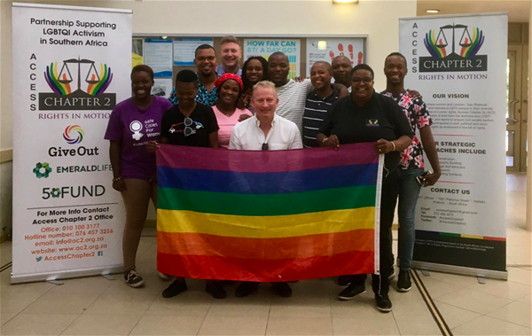 With activists from Free Gender, Kayelitsha Queer Hub, Access Chapter 2, GiveOut With activists from Free Gender, Kayelitsha Queer Hub, Access Chapter 2, GiveOut
